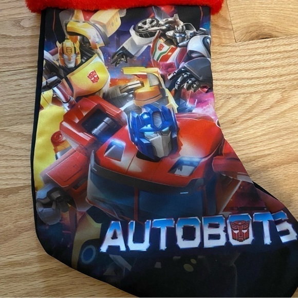 Transformers Autobots Christmas Stocking NEW Red Blue - Picture 3 of 4